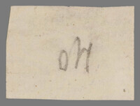 L 01266
<br/>
Label met opschrift
<br/>
<em>Escher von der Linth, Johannes Conrad (1767-1823)</em>